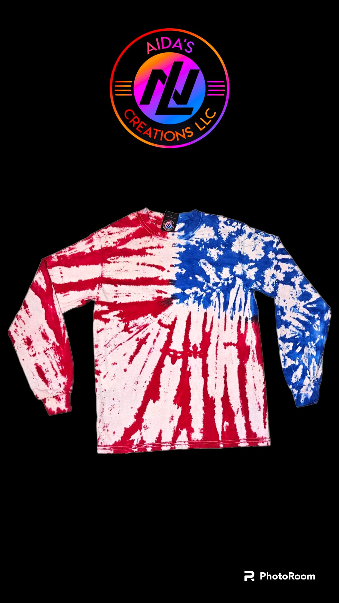 4th Of July Tie dye long sleeves shirt